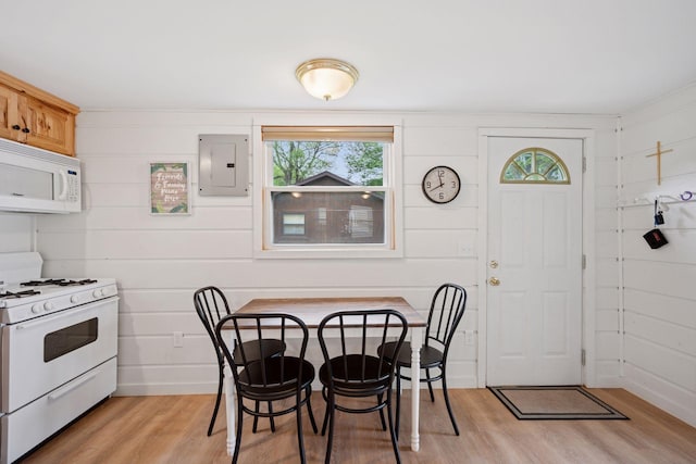 7315 120th St NW, Annandale, MN 55302 - dining space with electric panel and light wood-style floors