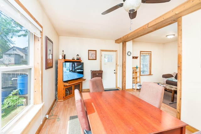 14 3rd St, Proctor, MN 55810 - dining room with light wood finished floors and ceiling fan