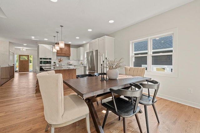 738 Ensconced Way, Chaska, MN 55318 - dining area featuring recessed lighting and light wood-style floors