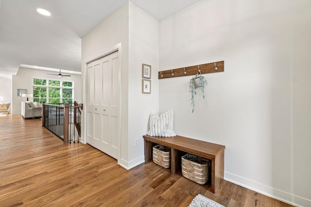 738 Ensconced Way, Chaska, MN 55318 - hall with wood finished floors and an upstairs landing