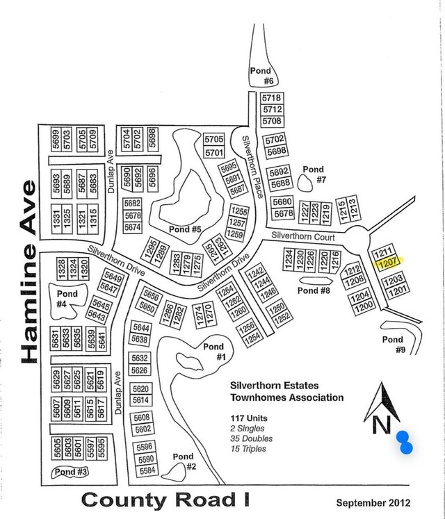 1207 Silverthorn Ct, Shoreview, MN 55126 - map / location