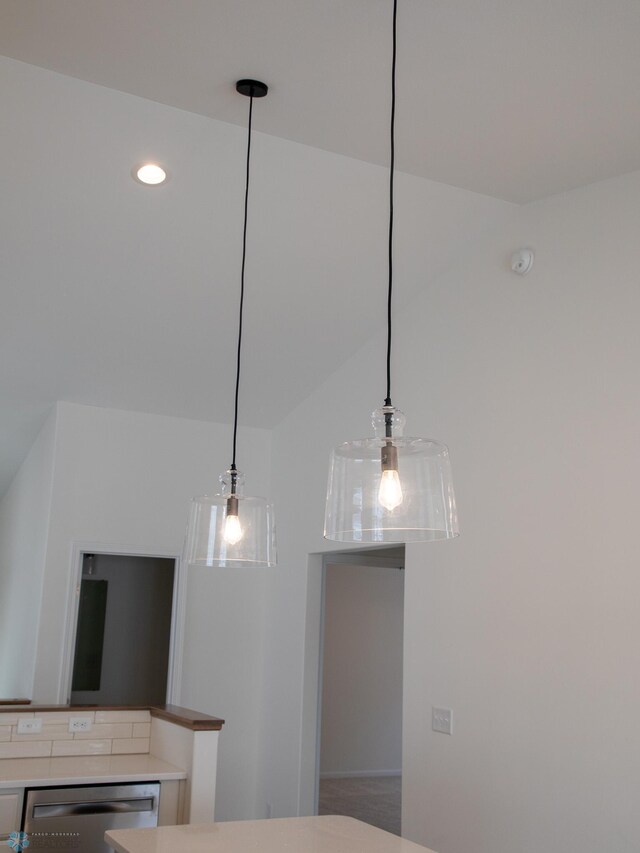 6310 83rd Ave S, Horace, ND 58047 - detailed view of dishwasher, decorative light fixtures, light countertops, and recessed lighting