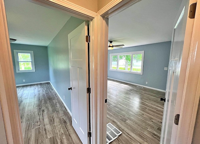 7165 US Highway 169, Garrison, MN 56450 - hallway featuring wood finished floors and baseboards