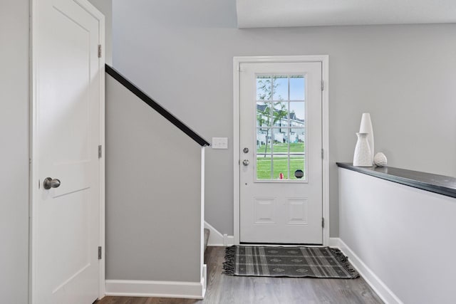 9462 Bridle Way, Victoria, MN 55386 - doorway featuring wood finished floors and baseboards
