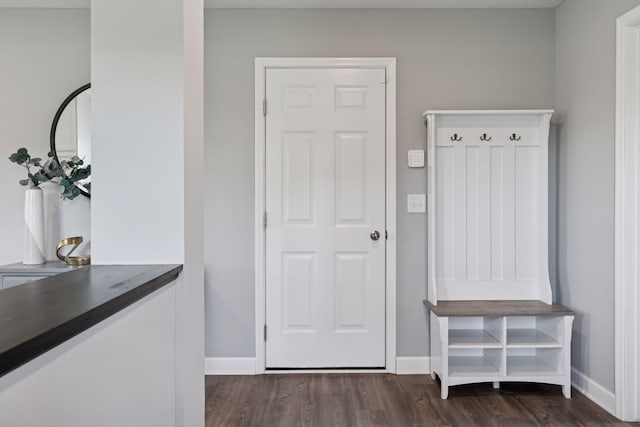 9462 Bridle Way, Victoria, MN 55386 - mudroom with dark wood-style floors and baseboards