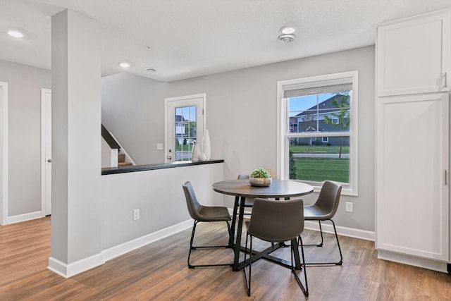 9462 Bridle Way, Victoria, MN 55386 - dining room featuring wood finished floors, healthy amount of natural light, and recessed lighting