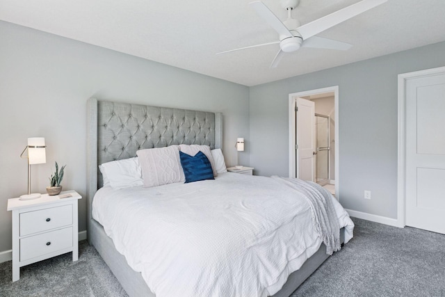 9462 Bridle Way, Victoria, MN 55386 - bedroom featuring carpet flooring, a ceiling fan, and connected bathroom