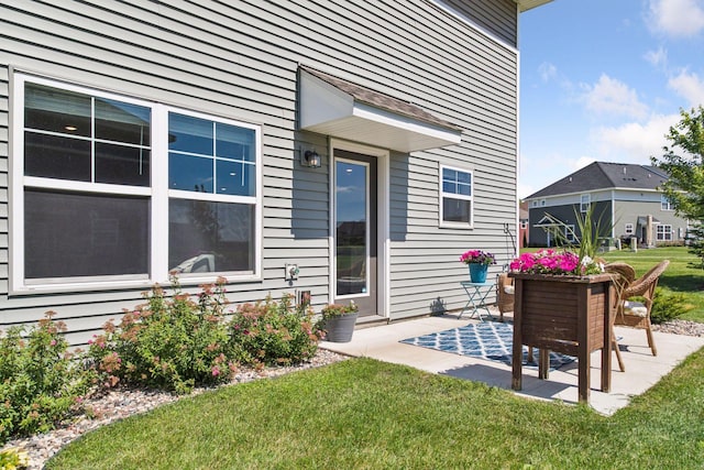 9462 Bridle Way, Victoria, MN 55386 - entrance to property featuring a patio area and a yard