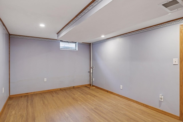 704 Highland Dr, New Prague, MN 56071 - below grade area featuring light wood-type flooring and recessed lighting