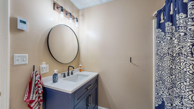 31340 Indigo Rd, Fountain, MN 55935 - bathroom featuring vanity and a shower with curtain