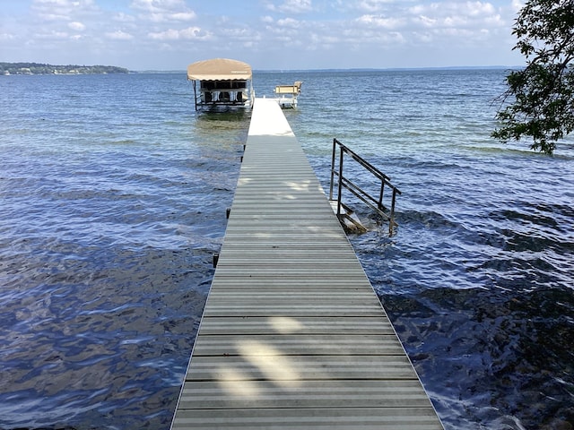 14275 Schuelke Beach Rd NW, Miltona, MN 56354 - dock area with boat lift and a water view