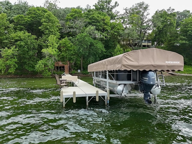 14275 Schuelke Beach Rd NW, Miltona, MN 56354 - dock area featuring boat lift and a water view