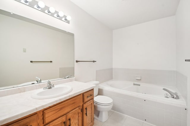 2513 Sumac Rdg, White Bear Lake, MN 55110 - full bathroom featuring a bath, vanity, and tile patterned floors