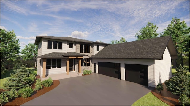 749 Ensconced Way, Chaska, MN 55318 - prairie-style home with driveway and a garage