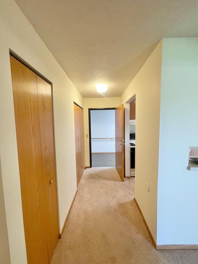 401 County Road 5 Unit 102, Springfield, MN 56087 - corridor featuring light carpet and a textured ceiling