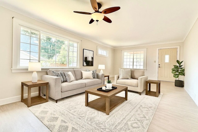 2112 Manitou Ave, Saint Paul, MN 55119 - living room featuring wood finished floors and ceiling fan