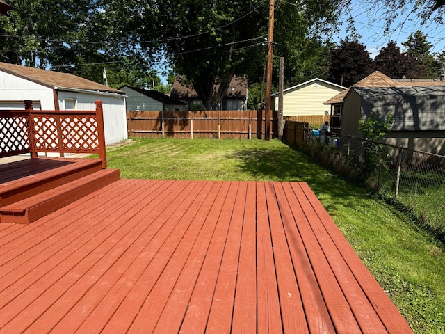 2112 Manitou Ave, Saint Paul, MN 55119 - wooden terrace featuring a fenced backyard