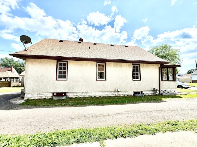 2112 Manitou Ave, Saint Paul, MN 55119 - view of side of home featuring a shingled roof and stucco siding