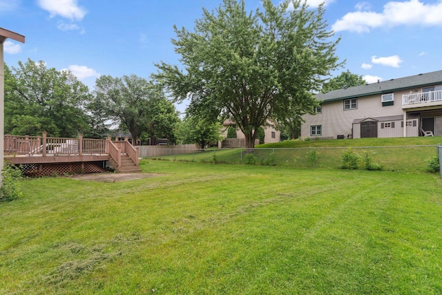 6636 Lancaster Ln N, Maple Grove, MN 55369 - fenced backyard with a wooden deck