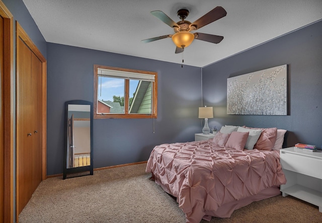 1805 7th Ave N, Sartell, MN 56377 - carpeted bedroom with a closet and a ceiling fan