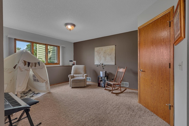 1805 7th Ave N, Sartell, MN 56377 - living area with carpet flooring and a textured ceiling