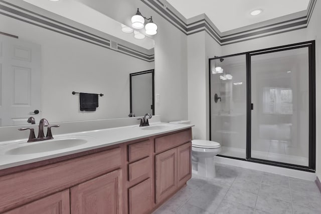 17417 72nd Ave N Unit 205, Maple Grove, MN 55311 - full bath with a stall shower, double vanity, and tile patterned flooring