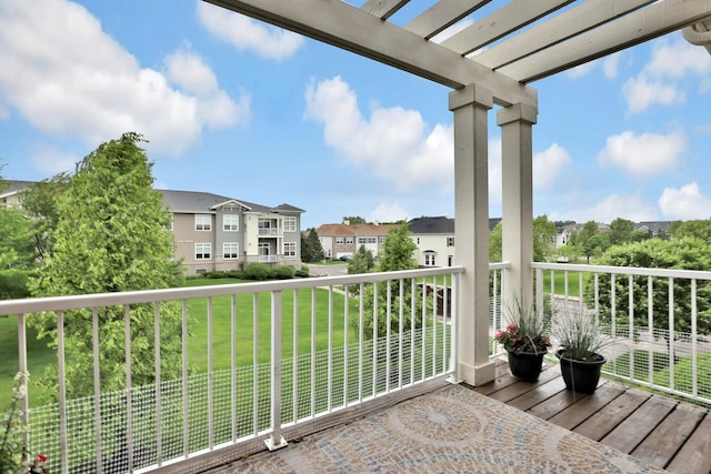 17417 72nd Ave N Unit 205, Maple Grove, MN 55311 - balcony with a residential view and a pergola
