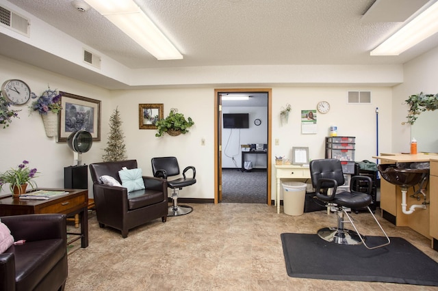 1415 Lake St Unit 114, Alexandria, MN 56308 - office area with a textured ceiling and light flooring