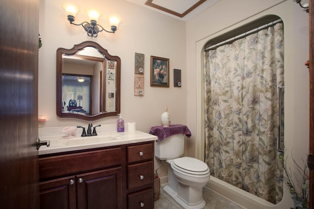 1415 Lake St Unit 114, Alexandria, MN 56308 - full bath with vanity, tile patterned flooring, and a shower with curtain