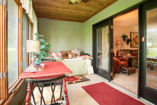 1415 Lake St Unit 114, Alexandria, MN 56308 - sunroom / solarium with wood ceiling and carpet