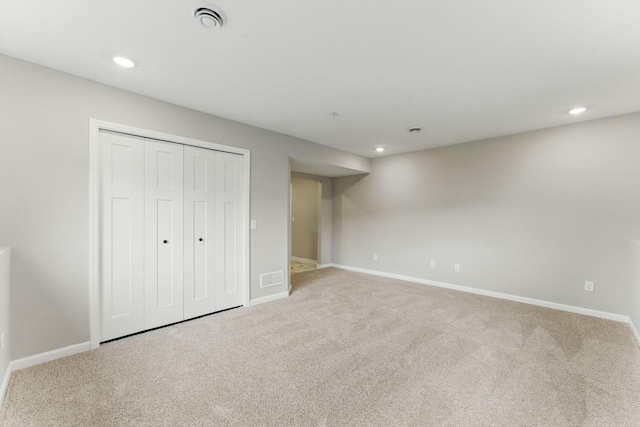 2720 Kepler Ave NE, Saint Michael, MN 55376 - unfurnished bedroom with light carpet, recessed lighting, and a closet