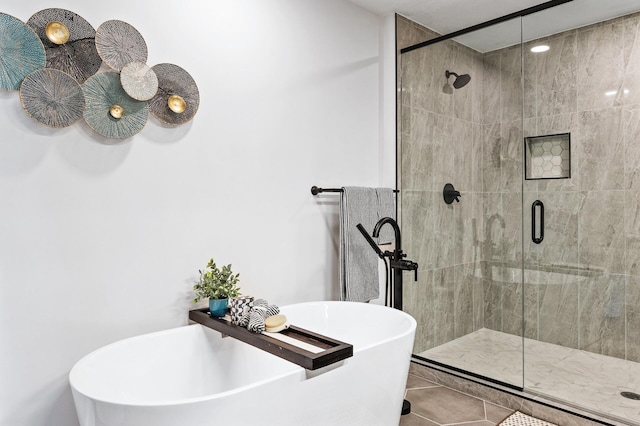6901 Dawson Ln, Edina, MN 55435 - bathroom with a stall shower and a freestanding tub