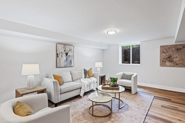 6901 Dawson Ln, Edina, MN 55435 - living room featuring wood finished floors and a textured ceiling