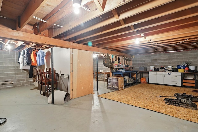 19316 Miller Rd, Dell Grove Twp, MN 55072 - unfinished basement featuring concrete block wall