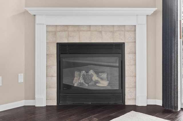 1437 131st Dr NE, Blaine, MN 55449 - detailed view of wood finished floors and a fireplace