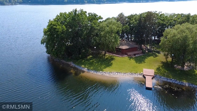9429 Jeske Ave NW, Corinna Twp, MN 55302 - view from above of property with a large body of water