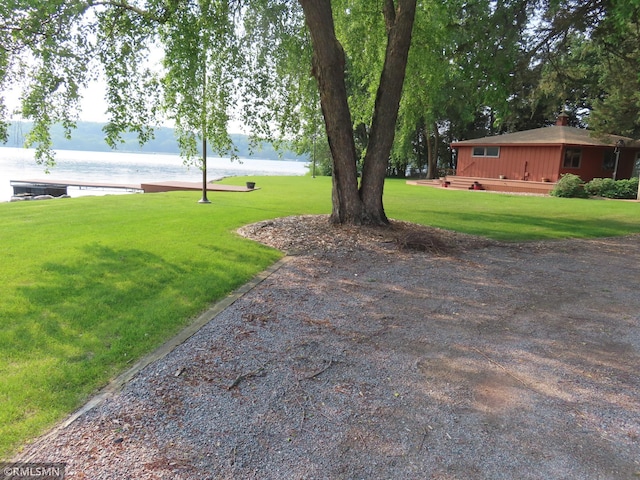 9429 Jeske Ave NW, Corinna Twp, MN 55302 - view of grassy yard with a water view