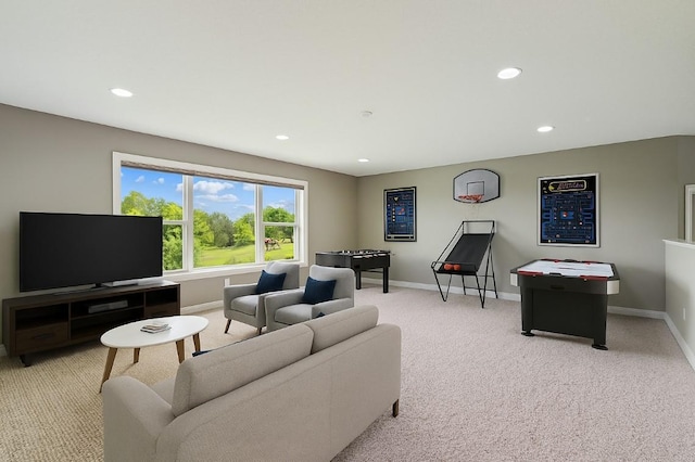 9721 Emerson Ct, Eden Prairie, MN 55347 - living area featuring carpet floors and recessed lighting