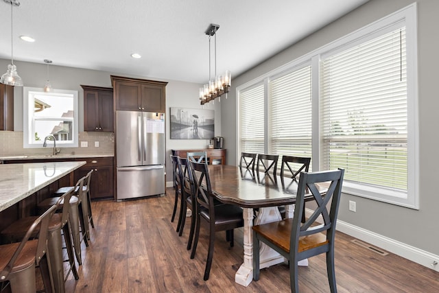 14675 77th St NE, Otsego, MN 55330 - dining room with dark wood finished floors and recessed lighting