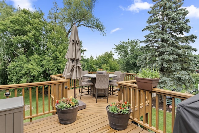 5278 River Wood Dr, Savage, MN 55378 - deck with outdoor dining area