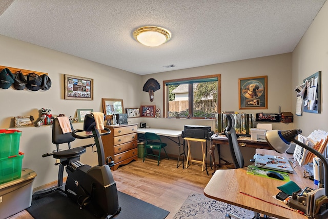 17317 Faraday Ct, Lakeville, MN 55024 - office with light wood-style floors and a textured ceiling