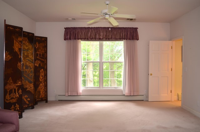 30155 Lakeview Ave, Wacouta Twp, MN 55066 - carpeted spare room with healthy amount of natural light, ceiling fan, and a baseboard radiator