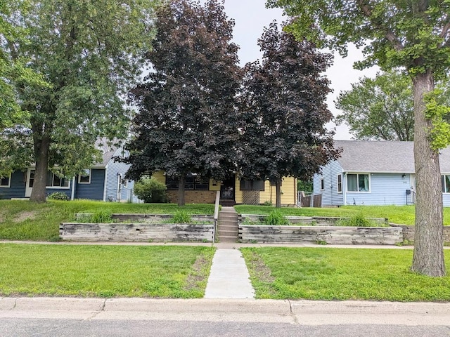 3465 5th St NE, Minneapolis, MN 55418 - view of property hidden behind natural elements featuring a front lawn
