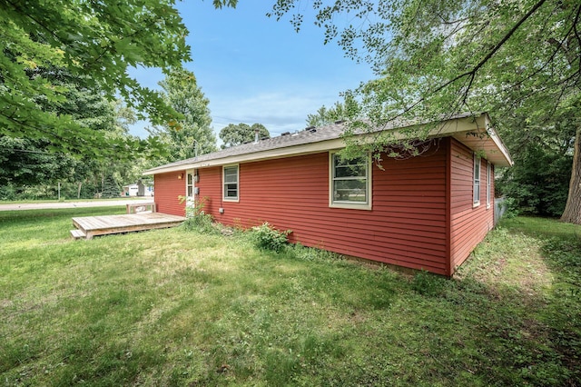 6289 Edgewood Ave N, Brooklyn Park, MN 55428 - back of property featuring a yard and a deck