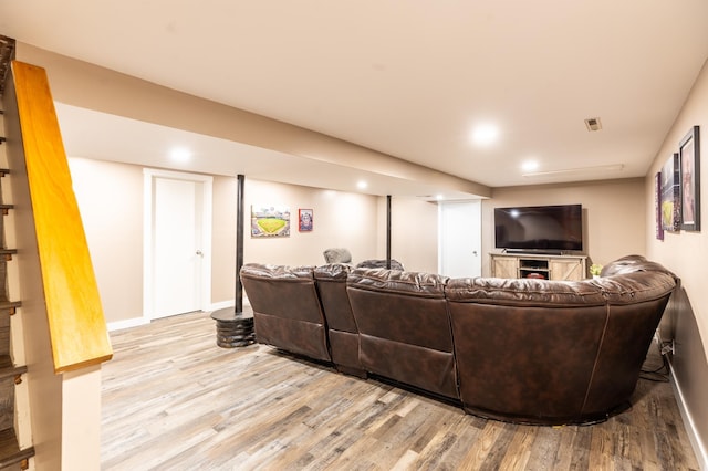 2303 9th Ave SW, Austin, MN 55912 - living area featuring light wood-type flooring and recessed lighting