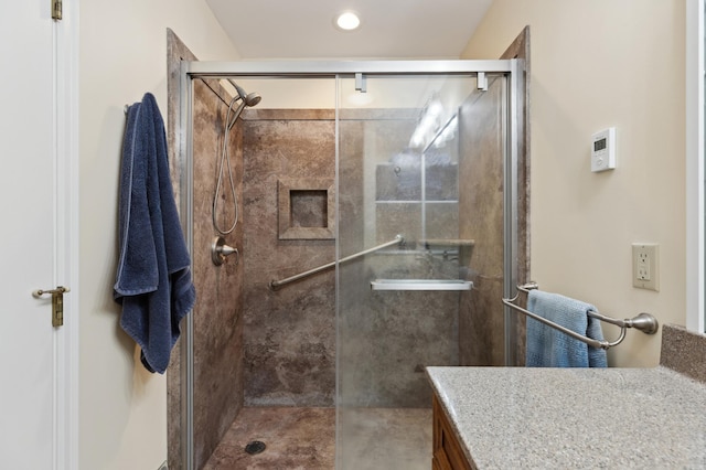 3147 94th Ln NE, Blaine, MN 55449 - full bathroom with a tile shower and vanity