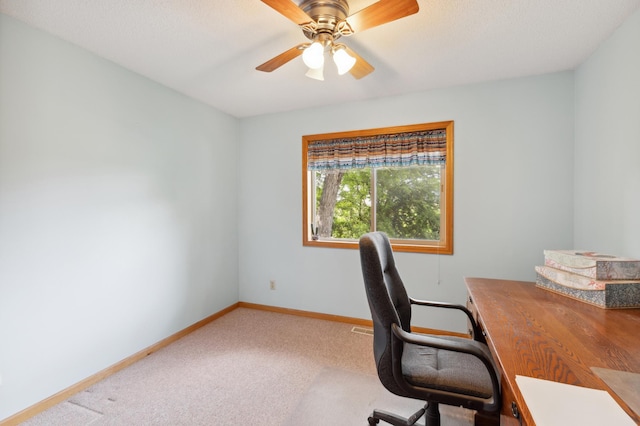3147 94th Ln NE, Blaine, MN 55449 - home office with carpet and ceiling fan