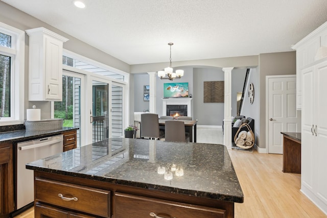 26659 145th St NW, Zimmerman, MN 55398 - kitchen with dishwasher, plenty of natural light, white cabinets, light wood-style flooring, and recessed lighting