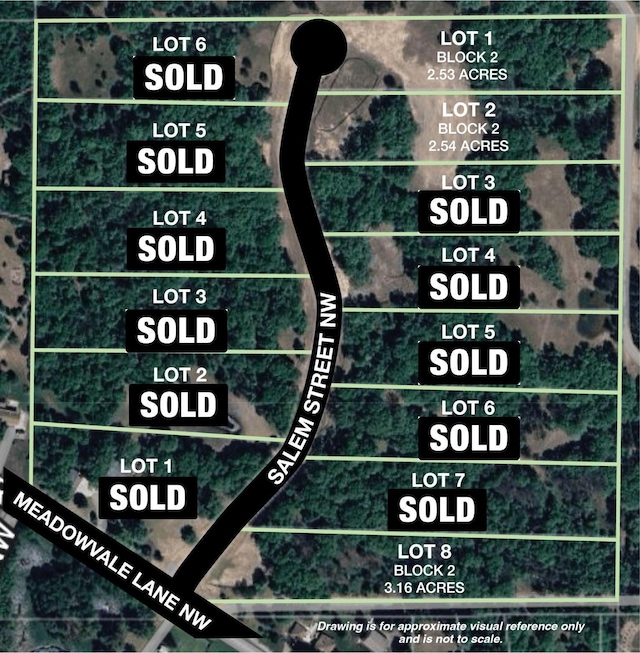 20331 Salem St NW, Elk River, MN 55330 - aerial map of property and surrounding area with property parcel outlined