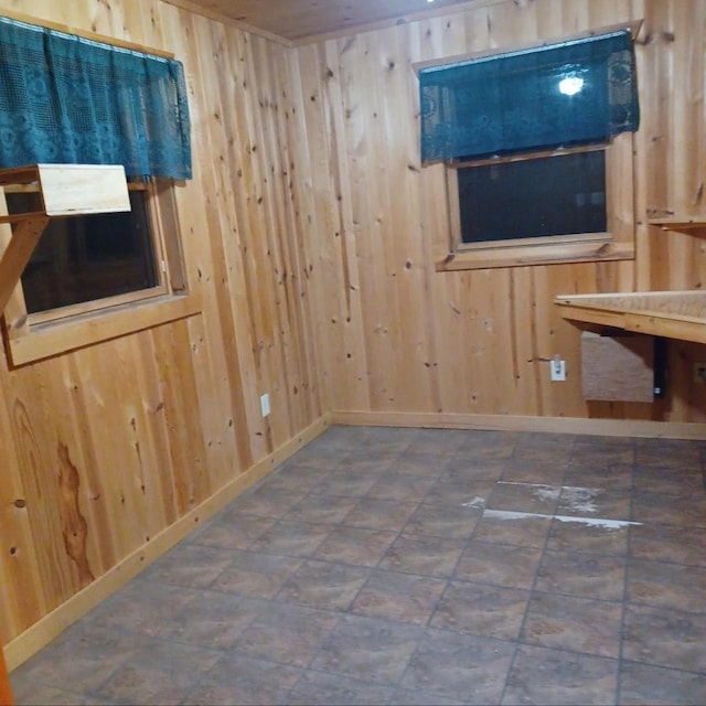 1951 Wolf Lake Dr SE, Bemidji, MN 56601 - spare room with wooden walls